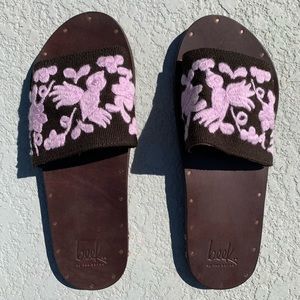 Beek x Anthropologie Lovebird slide sandals size 7